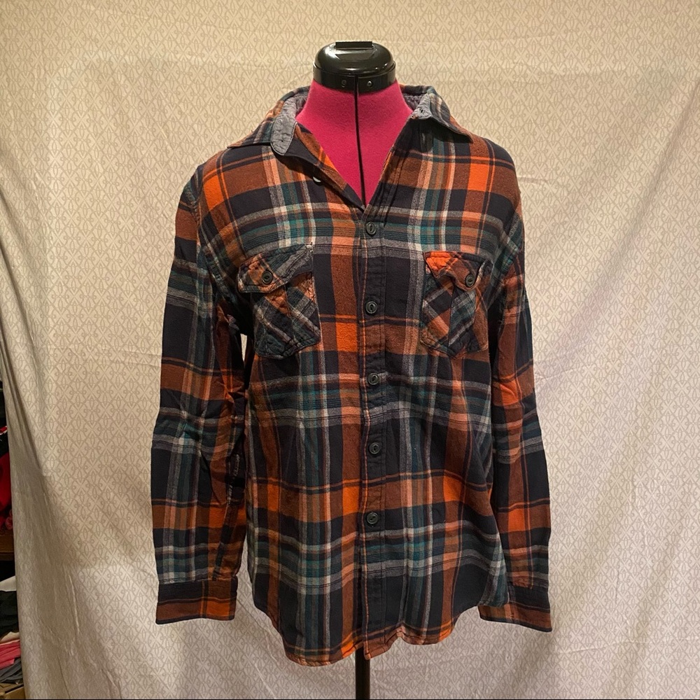 Orange Plaid Flannel